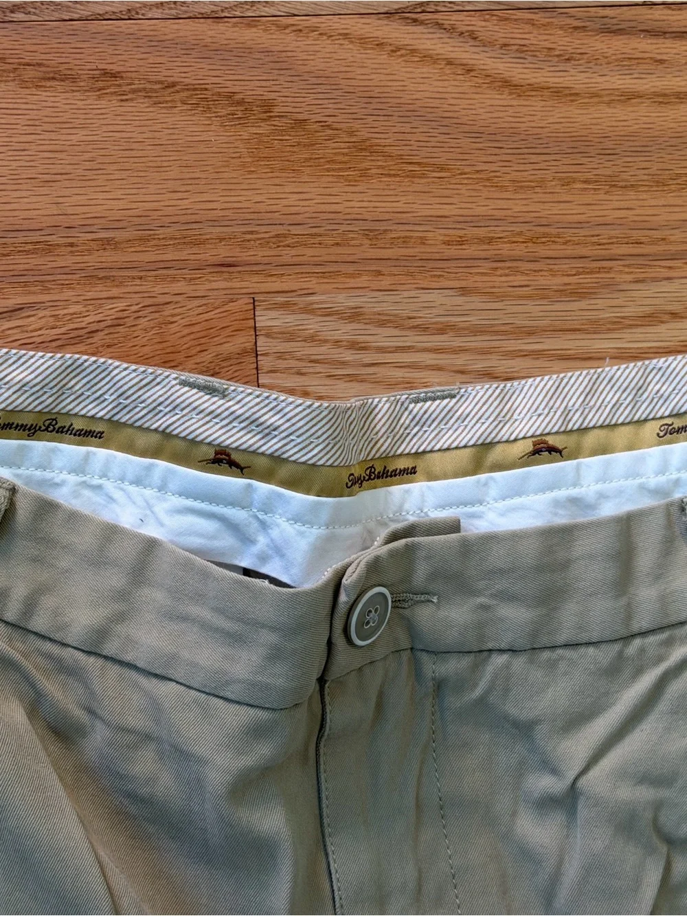 Tommy Bahama Men's Light Khaki Flat Front Shorts
